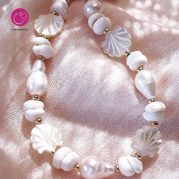 Large Big Size Wholesale Natural Fireball Nucleated Baroque Real Barock Fresh Water Freshwater Pearls Bead Strands