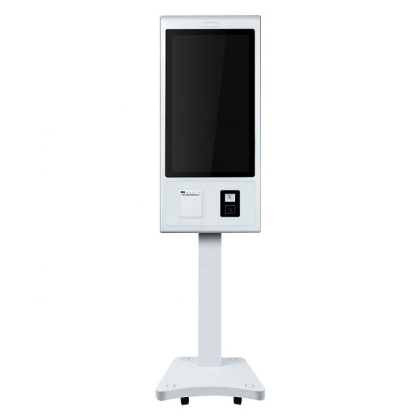21.5 Inch Floor Standing Self Ordering Kiosk with 10-Point Capacitive Touch Screen and Optional Thermal Printer