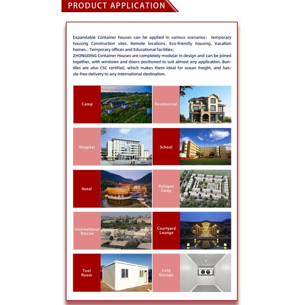 Легко складываемый префабрикованный контейнер расширяемый дом из легкой стали Префабрикованный дом 5 спален с ванной