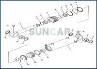 707-98-12410 7079812410 jogos deslocados do serviço do cilindro para PC20R-8 PC25R-8 KOMATSU