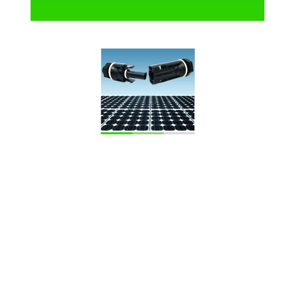 Weather resistant Amphenol H4CFC2DM connector ideal for outdoor solar panel and inverter connections