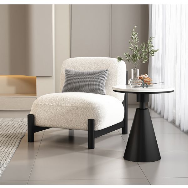 Wholesale Comfortable Modern Eco-Friendly Lamb Fleece Fabric Single Leisure Sofa Chair Set High-resilience Sponge for Bedroom