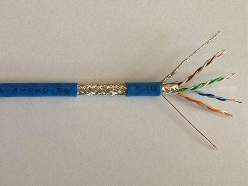 Blue FFTP CCAT6A F FTP Cable  PVC Insulation Fast And Stable Data Transfer