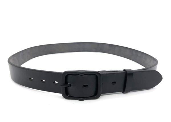 Classic Mens Cowhide Belt With Print Logo / Casual Black Belt Wear Resistant