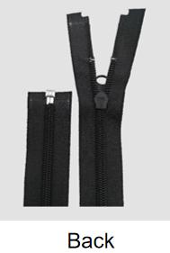 5# Closed-End Reflective Zipper Black 3.1cm x 20cm