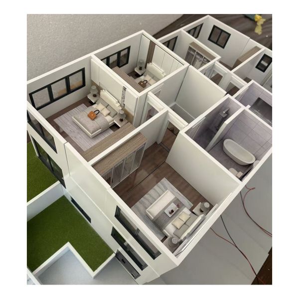 Modern House Architectural Scale Model High Precision Craftsmanship Realistic Exterior Landscape Details for Design Display Sales Promotion