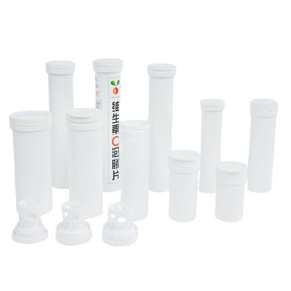 Material PP Vitamina C Plus Efervescente Tablet Bottle Custom Logotipo Tubo de pílula vazio com tampa