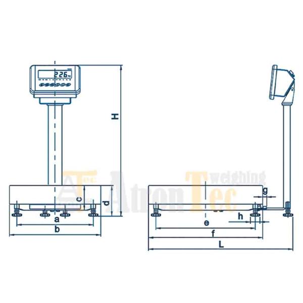 Масштаб IP69K 400x500 Mm структуры нержавеющей стали водоустойчивый веся