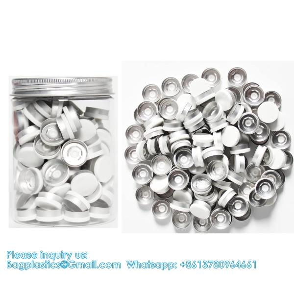 20mm Flip Top Caps Aluminum-Plastic Black Caps for Glass Vial Crimp Caps with White PTFE and Red Silicone Septa