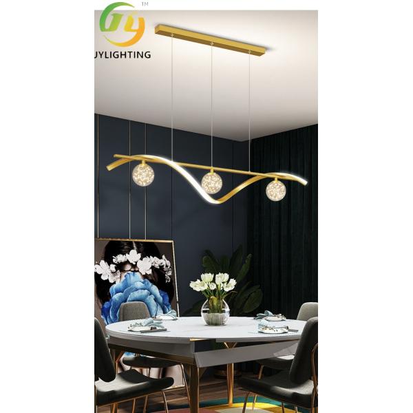 Luces de lujo postmodernas para colgantes de acero para restaurantes, bares, mesas de comedor, recepción.