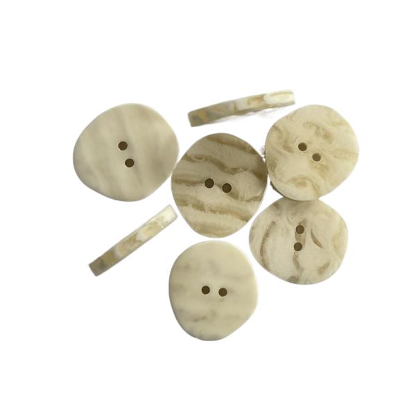 Irregular Shape Fancy Plastic Buttons Two Hole Horn Desgin In 36L For Coat DIY Material