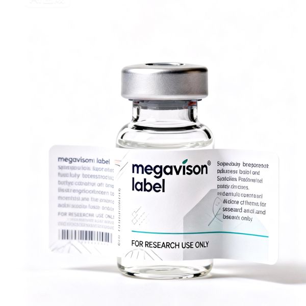 Custom Waterproof Self-Adhesive Packaging Label Roll Private Logo White PET Labels for Vial Glass Bottles