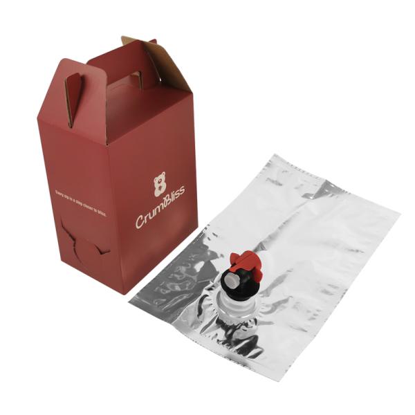 1L-10L Sac de remplissage de biberon pour boissons aseptiques dans la boîte de scellé thermique Sac en aluminium pour vin et jus avec robinet Vitop pour eau minérale