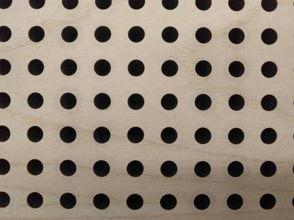Sport Hall 16/16/6mm White Laminate Wooden Perforated Acoustic Panel Soundproofing Board