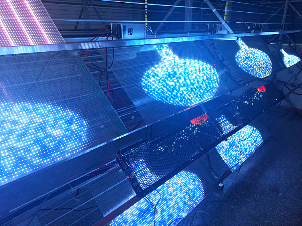 SMD1314 Película de pantalla LED P6 para interiores, pantalla de película transparente LED adhesiva