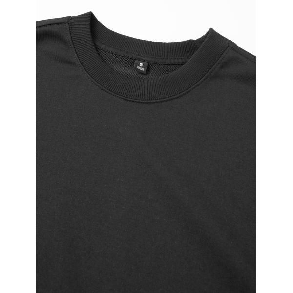 XMAMLON 320G Men's Polyester / Cotton Sweatshirt for Men Collarless Crewneck hoddies
