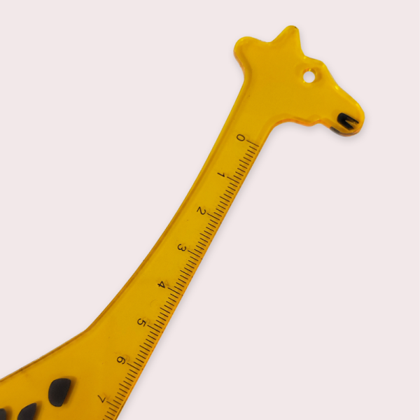 Wholesale reliable quality OEM student gifts 15CM creative stationery giraffe shape plastic ruler