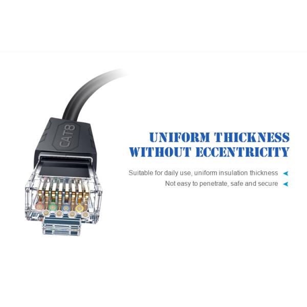 Cabo ethernet do gato 8 do HDPE para uma comunicação do ftp do conector do jogo 8P8C