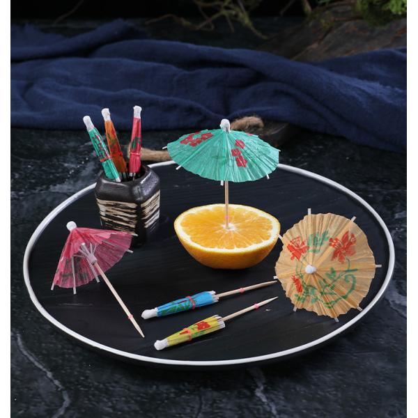 Одноразовые фруктовые колючки Бамбуковый зонтик длина 14 см розовый синий