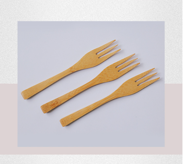 Disposable Bamboo Utensils – Eco Friendly Biodegradable Wooden Forks and Knives for Steak Salad Cake Fruit