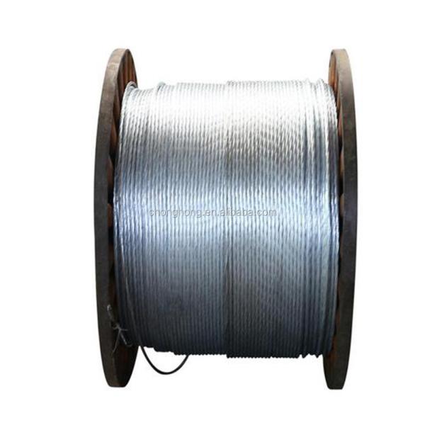 Cables galvanizados de acero 1 x 7 para el alambre de mensajería, alambre de tierra y alambre de mantenimiento de acero de carbono estándar DIN