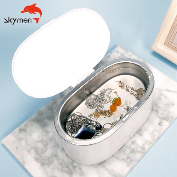 O líquido de limpeza ultrassônico portátil dos Skymen 500ml 18W USB para anéis dos monóculos da joia olha as colares dentais