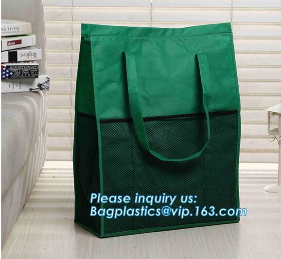 New design recycle rope handle non woven bag with eyelet, Customized printing non woven bag flat punch bag for shoes&gar