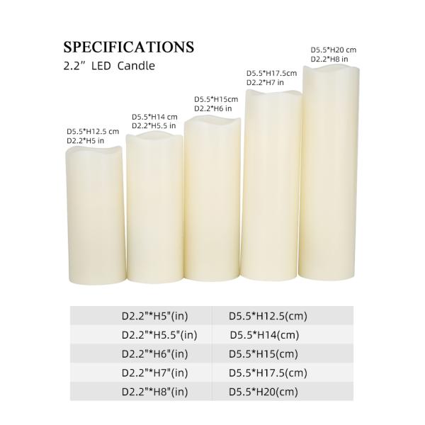 LED Candle Real Wax LED Candles with Remote Control and Battery Operated