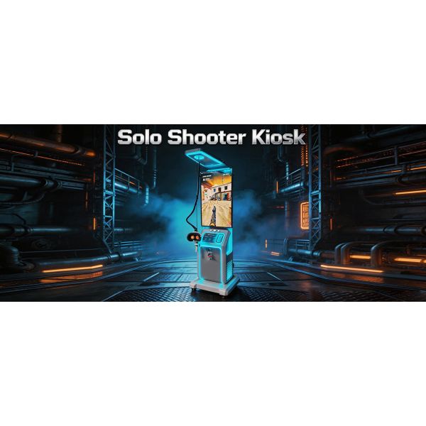 Brand New VR Shooting Simulator Arcade Machine with PICO NEO3 VR Headset and 43-inch HD Display in Compact Design