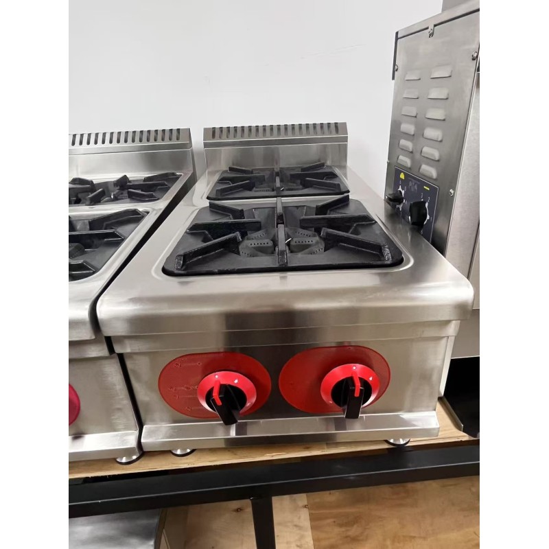 (GB-2H) Kitchen 2 Burner Liquefied Gas Stove Commercial for Restaurant Daily CE