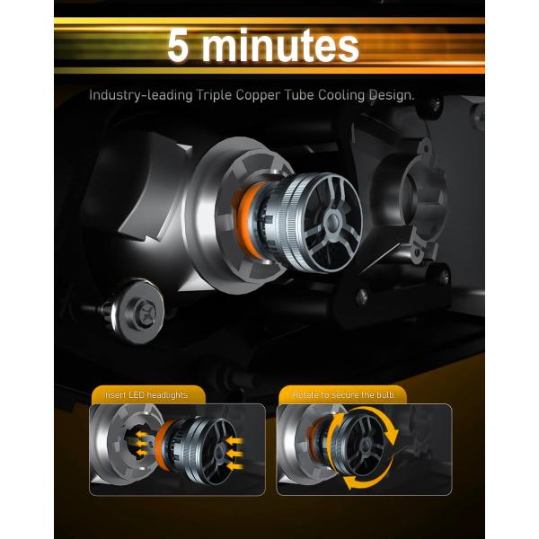 120W H4 H11 9006 Universal Car 9005 Headlight Bulb Accessories