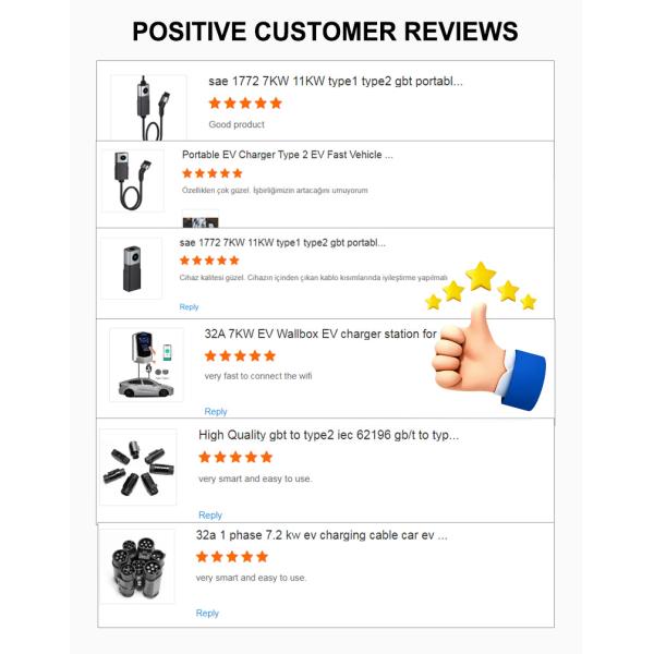 Type 2 To Type 2/GBT Multi Fast Quick EV Charger Station Plug Electric Car Charging Cable