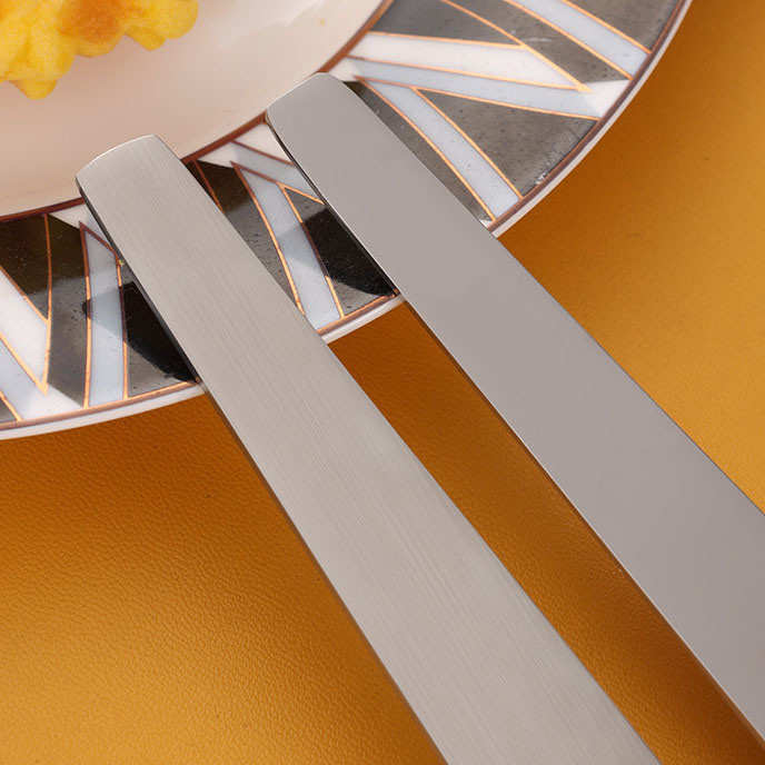 Flatware Sets SS304 Food Grade Small Spoon Ice Cream Gold Plated Stainless Steel Dessert Spoon
