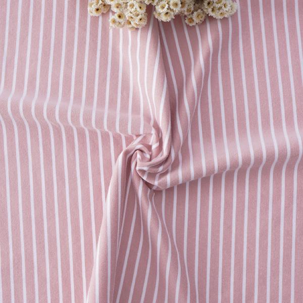 Tejido de material blando rayado 140gm camiseta Lycra algodón hilo teñido
