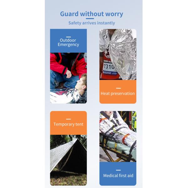 Outdoor Emergency Insulation Blanket Manual Power Source Waterproof insulation blanket