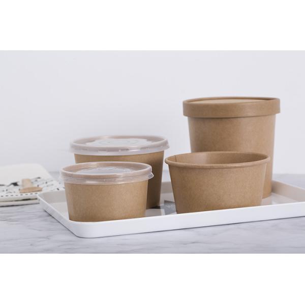 Cuencos de ensalada de papel de bambú para llevar disponibles 32oz con la tapa clara del ANIMAL DOMÉSTICO