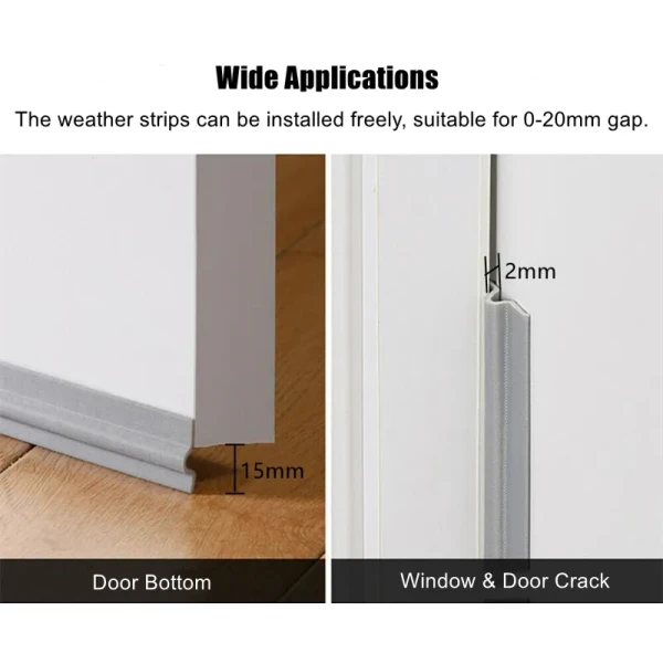 Multifunctional Window Weather Stripping Door Seal Strip Self Adhesive PU Foam Weather Strip