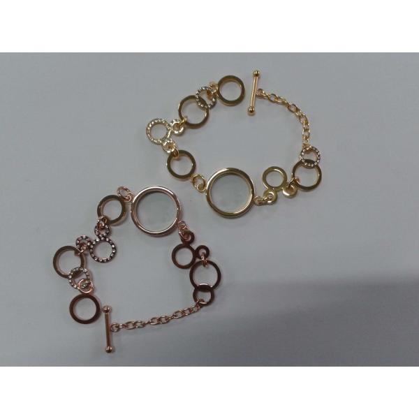 Ladies Fashion Micky Mouse Shaped 316L Stainless Steel Floating Glass Locket Bracelets