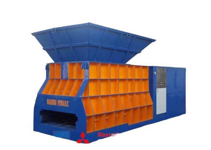 Hydraulic Scrap Metal Shear 4000kN Cutting Force Container Type Horizontal Scrap Shear