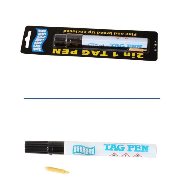 Black Ink Animal Ear Tag Marker Pen Fast Drying 14.5*15mm