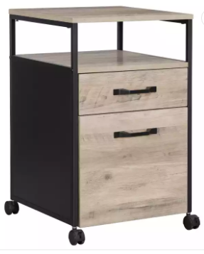 Industrial Vintage Office Steel Cabinet 2 Drawer Commercial Furniture