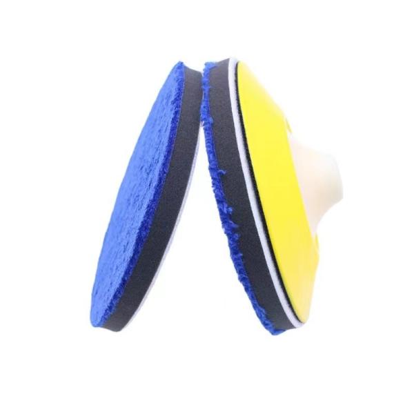 180mm Car Polishing Sponges With Fine Microfiber Materials Blue