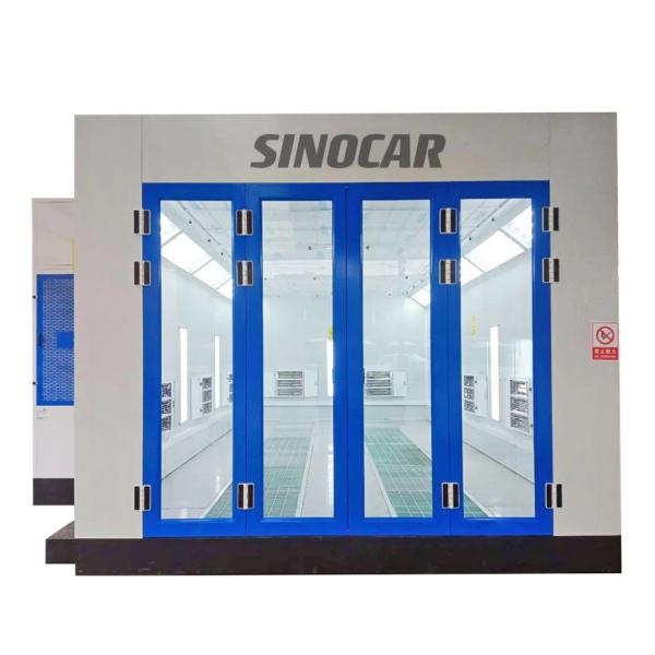 Four Sheetmetal Front Door Bus Spray Booth With High Capacity Intake Fan