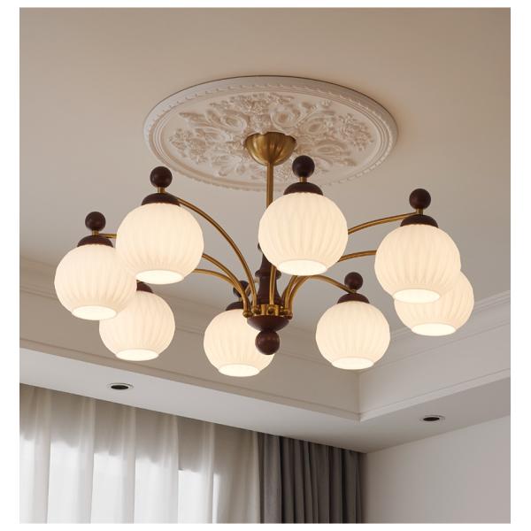 Minimalist Creative Wood Office Chandelier Cafe Restaurant E27 Pendant Lamp Glass Lampshade