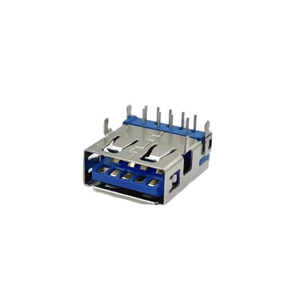Тип A USB 3.1 AF 9 Pin 4 ноги Женский разъем SMT Плоский разъем под пайку 90 градусов