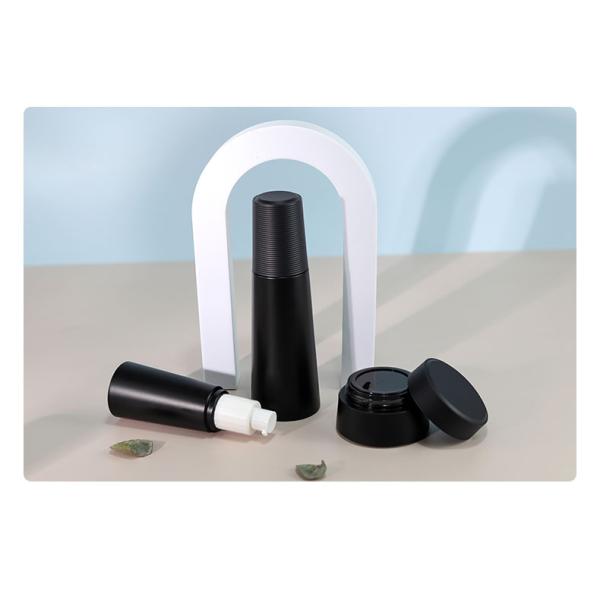 Botella de embalaje de cosméticos de 100 ml 120 ml Negro 50 g Contenedores de loción de plástico con tapas PETG