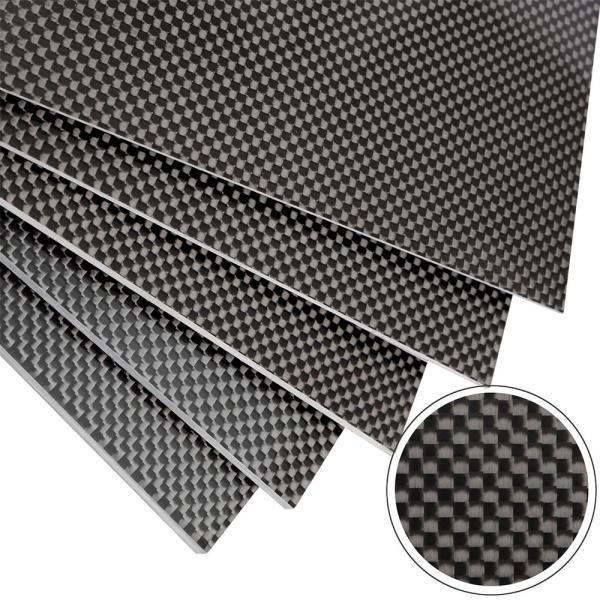 3K Matte / Glossy Carbon Sheets Twill / Plain Weave Carbon Fiber Plate Custom Carbon Fiber Composite Board