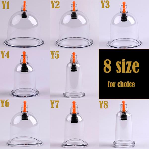 Thick Cupping Wall 1000 Y1 MIX 6.1CM Hand Pump Disposable Hijama Therapy Vacuum Cup Set