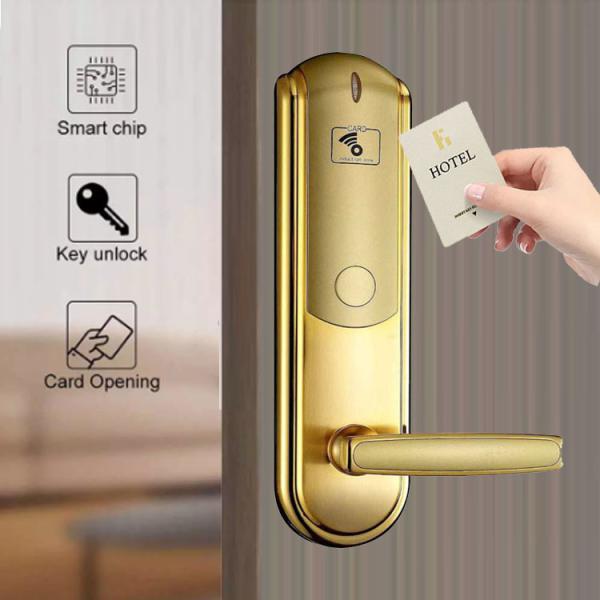 Серебряный замок системы 4.8V замка карты гостиницы 4AA умный для деревянной двери