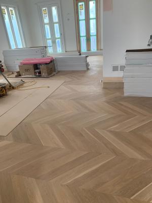 Big Size Chevron Oak Engineered Wood Flooring To Canada, 775 X 125mm